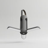 Modern ceiling light fixture on a gray background