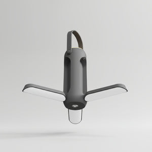 Modern ceiling light fixture on a gray background